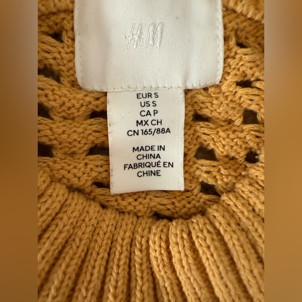 H&M Yellow Cardigan with Chunky Knit - Picture 3 of 3
